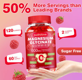 Gummies de magnésium glycinate sudrolove, texture et couleur