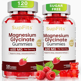 Gummies de magnésium glycinate Supfits, vue de face, goût framboise