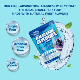 Gummies de magnésium glycinate sups nature avec goût de myrtille