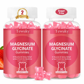 Gummies de magnésium glycinate Tewuky 500mg, vue de face