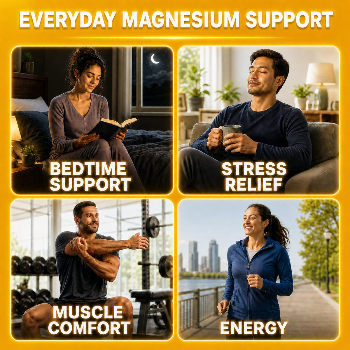 Gummies de magnésium glycinate Tewuky, poignée de gummies dans la main