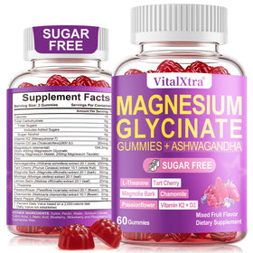 Gummies de magnésium glycinate VitalXtra, vue de face, emballage