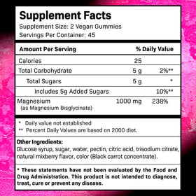 Gummies de Magnésium Glycinate WELLNESS LABSRX sur un fond blanc