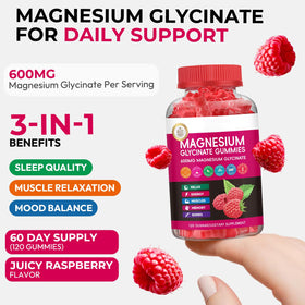 Gummies de magnésium glycinate Xytora 600mg avec d'autres compléments alimentaires