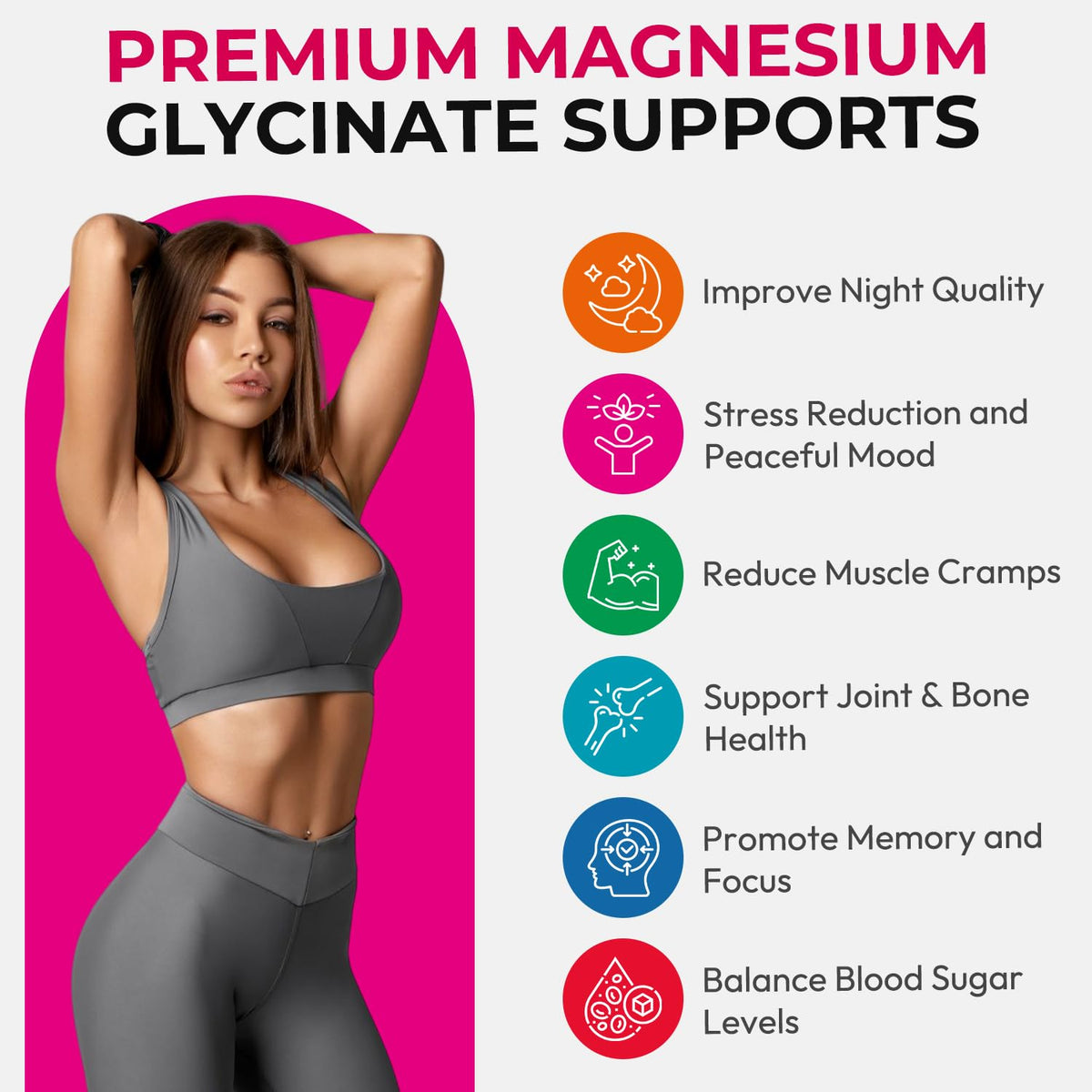 Gummies de magnésium glycinate Xytora 600mg saveur framboise sur une table