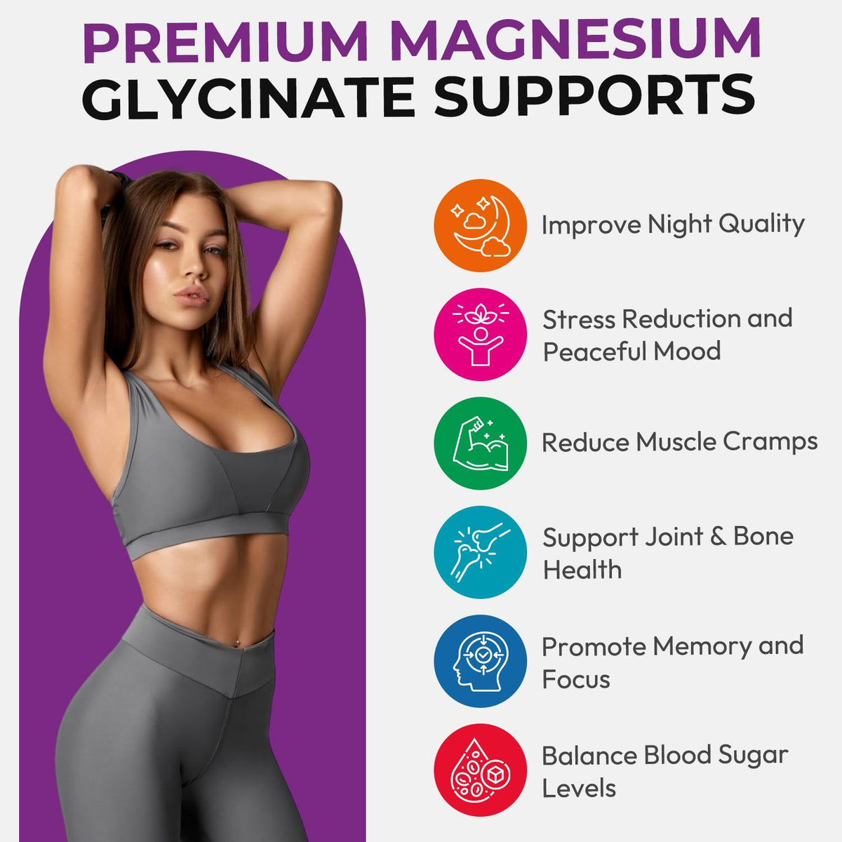 Gummies de magnésium glycinate Xytora à côté d'un verre d'eau