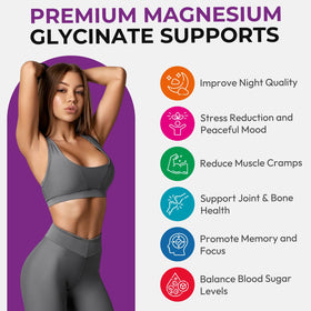 Gummies de magnésium glycinate Xytora à côté d'un verre d'eau
