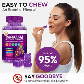 Gummies de magnésium glycinate Xytora avec des ingrédients naturels