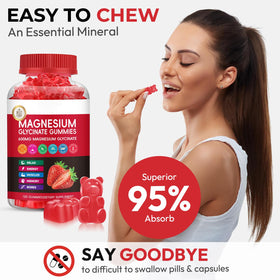 Gummies de magnésium glycinate Xytora avec une portion de 2 gummies
