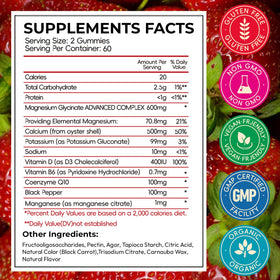 Gummies de magnésium glycinate Xytora avec vue de face