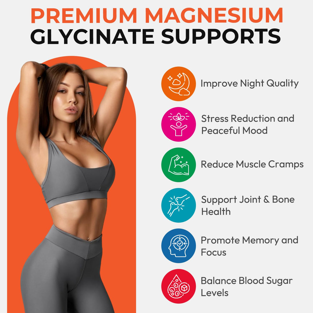 Gummies de magnésium glycinate Xytora, emballage avec informations nutritionnelles