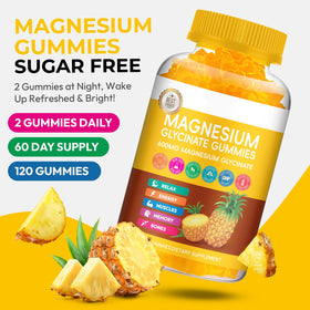 Gummies de magnésium glycinate Xytora sur fond blanc