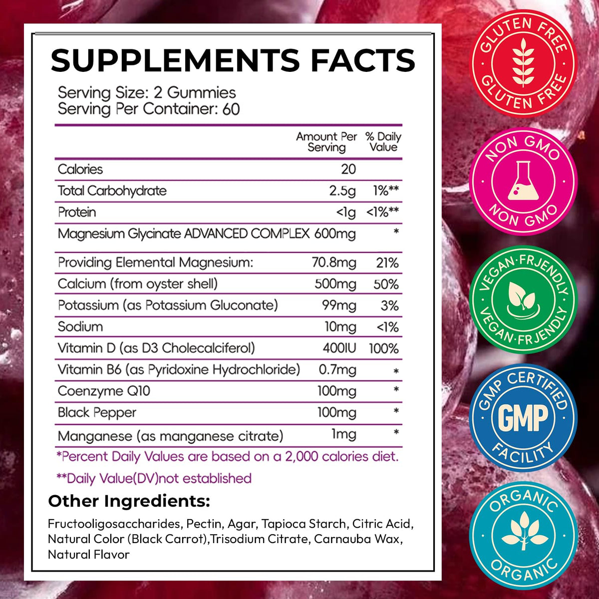 Gummies de magnésium glycinate Xytora sur une table