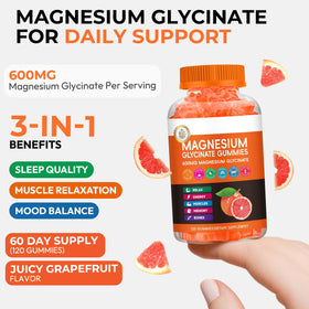 Gummies de magnésium glycinate Xytora, vue latérale de la bouteille