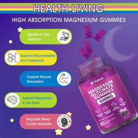 Gummies de Magnésium Glycinate Yidout, ingrédients sur l'emballage