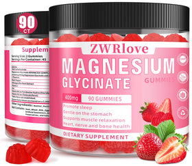 Gummies de magnésium glycinate ZWRlove en emballage, 90 unités
