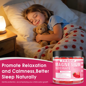 Gummies de magnésium glycinate ZWRlove, ingrédients listés sur l'emballage