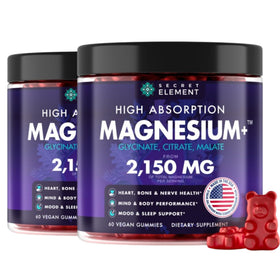 Gummies de magnésium glycinates 2150 MG cerise, vue de face