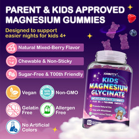 Gummies de magnésium ICKNUTTY, emballage avec informations nutritionnelles