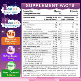 Gummies de magnésium ICKNUTTY, vue arrière de l'emballage