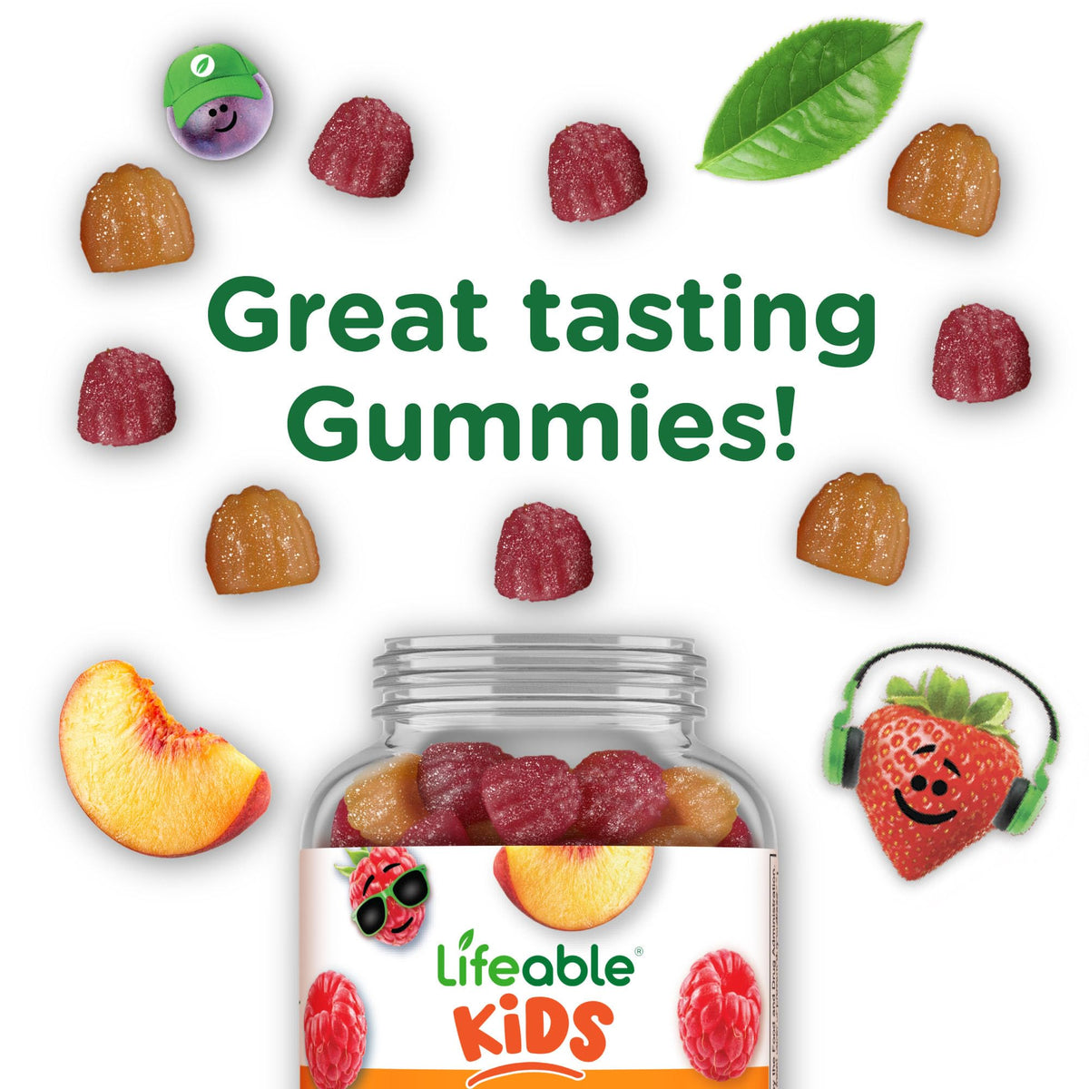 Gummies de magnésium Lifeable dans un bol