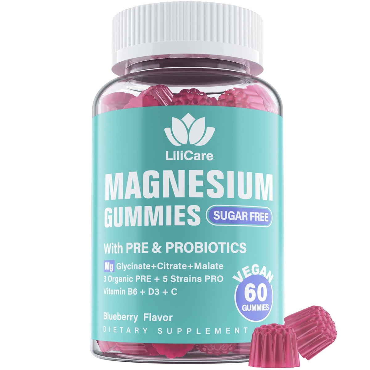 Gummies de Magnésium LILICARE 60ct vue de face