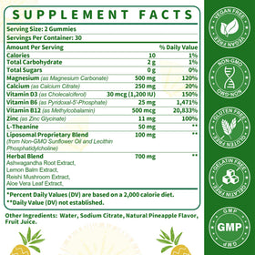 Gummies de magnésium liposomal SKLIA 500 mg - gummies individuelles