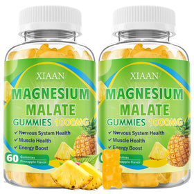 Gummies de Magnésium Malate XIAAN 1000mg au goût ananas, vue avant