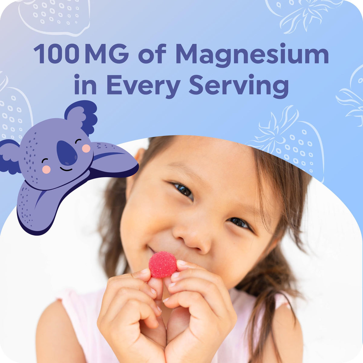 Gummies de magnésium MAV NUTRITION dans leur emballage, vue de côté