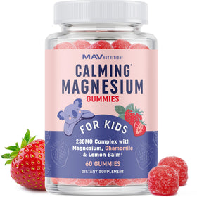 Gummies de magnésium MAV NUTRITION pour enfants, saveur fraise, vue de face
