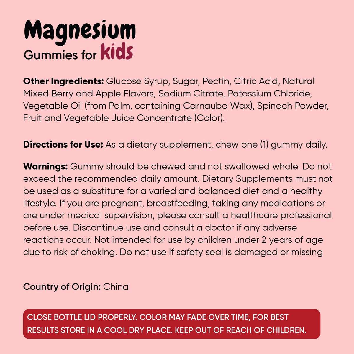Gummies de magnésium maxmedix, 90 gummies en vue de face