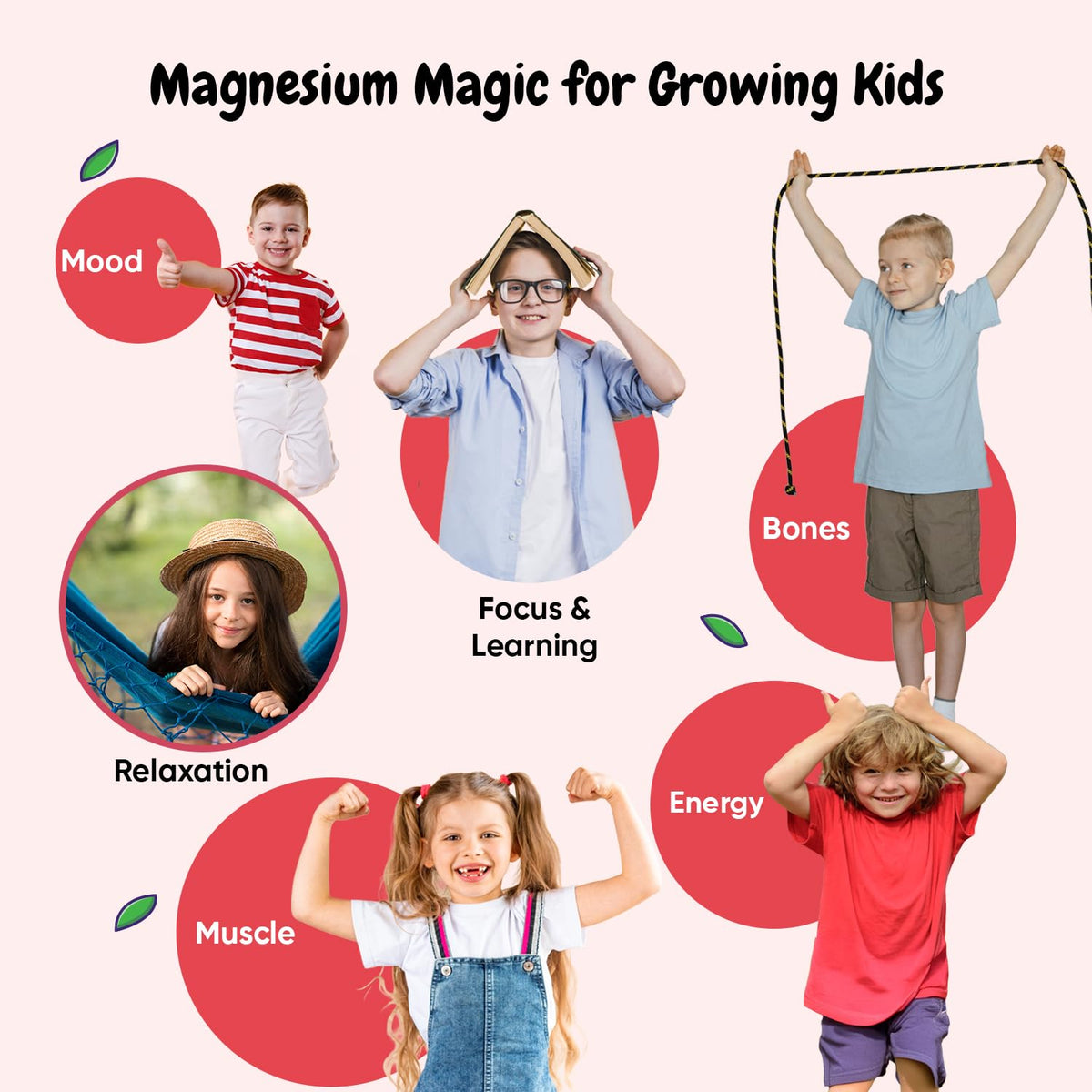 Gummies de magnésium maxmedix sur une table en bois