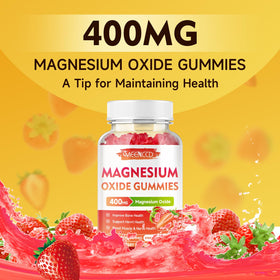 Gummies de magnésium MEENCCD en portion sur une assiette