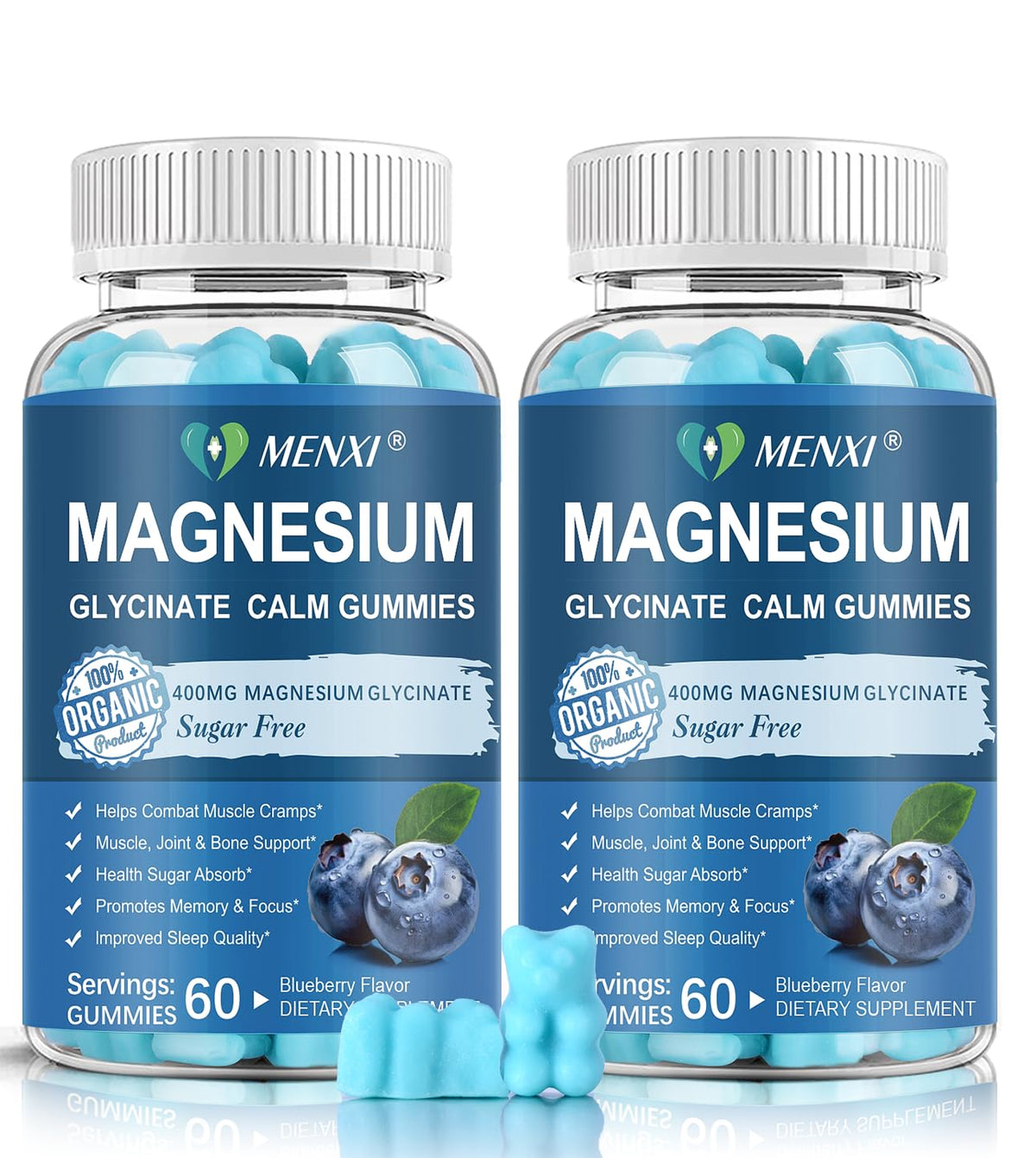 Gummies de magnésium MENXI 600mg, vue de face