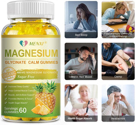 Gummies de magnésium MENXI, étiquette avec ingrédients