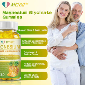 Gummies de magnésium MENXI, vue de côté avec dosage