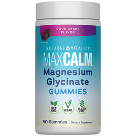 Gummies de magnésium Natural Vitality saveur raisin, vue de face