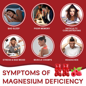 Gummies de magnésium Nature's live avec une cuillère, mise en scène