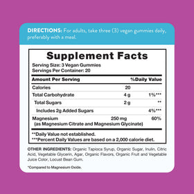 Gummies de Magnésium Nature's Truth 250mg à l'intérieur du pot