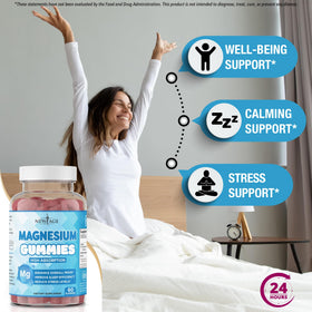 Gummies de Magnésium NEW AGE bonbons en gros plan