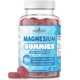 Gummies de Magnésium NEW AGE pot de 60 bonbons au goût de framboise
