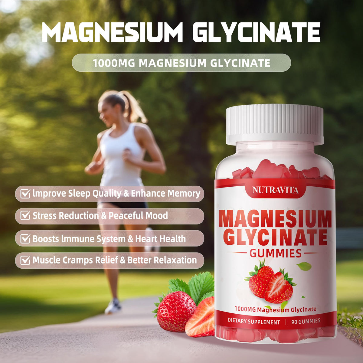 Gummies de magnésium Nutravita, assortiment de vitamines