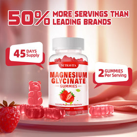 Gummies de magnésium Nutravita en train d'être mâchés