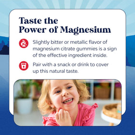 Gummies de magnésium pour enfants goût framboise, vue de face