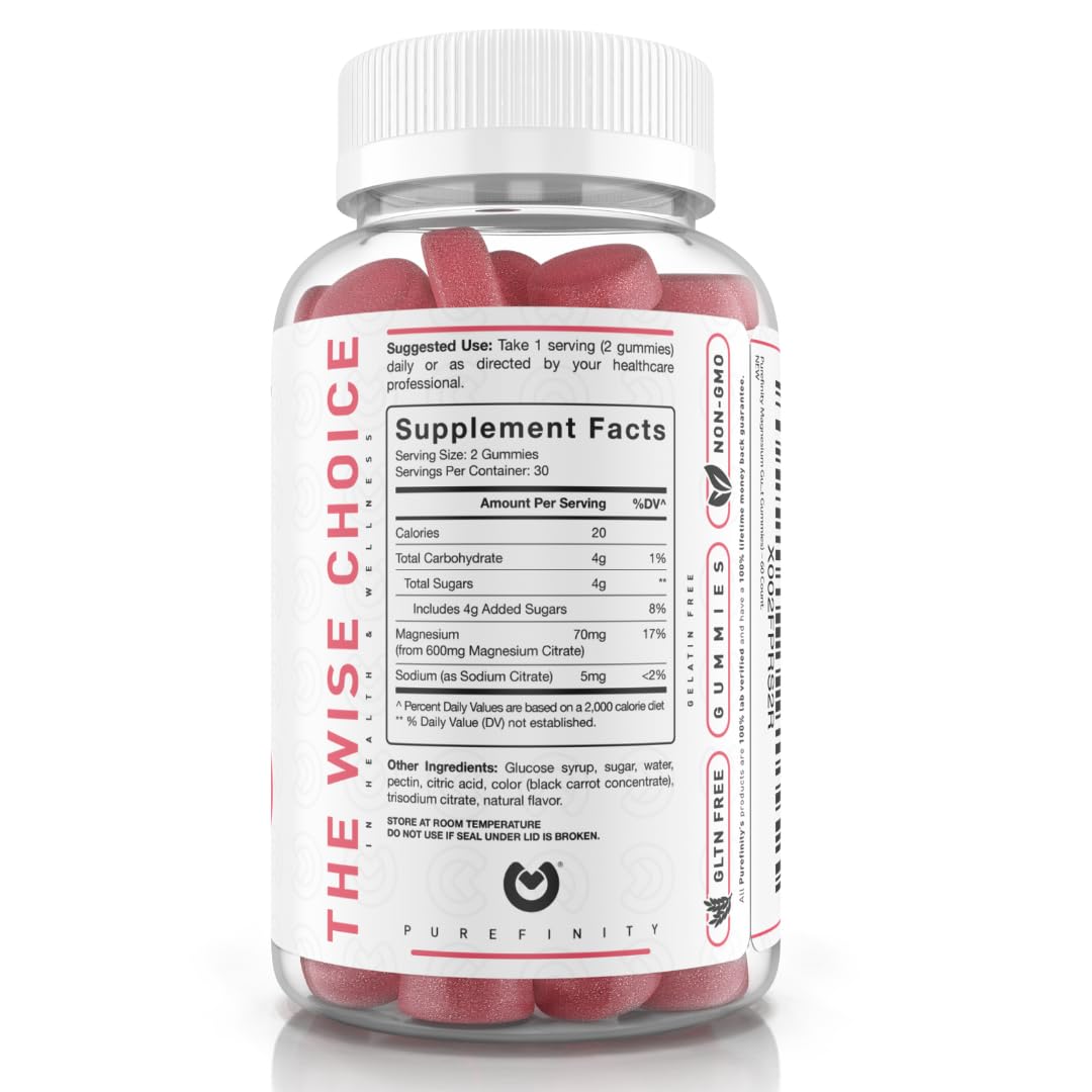 Gummies de Magnésium PUREFINITY sur un fond naturel