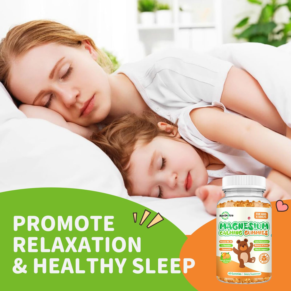 Gummies de Magnésium ReviNutra, affichage des gummies sur une assiette