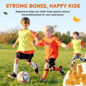 Gummies de magnésium ReviNutra au goût d'orange, présentation