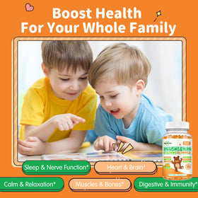 Gummies de Magnésium ReviNutra, goût orange, présentation sur une table