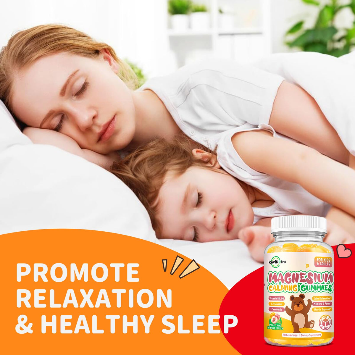 Gummies de magnésium ReviNutra, ingrédients principaux listés