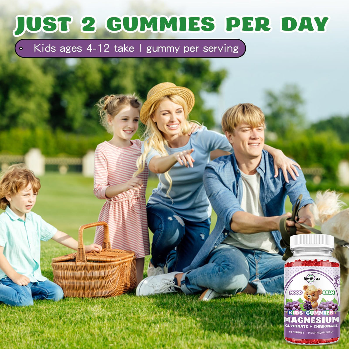 Gummies de Magnésium ReviNutra montrant la texture